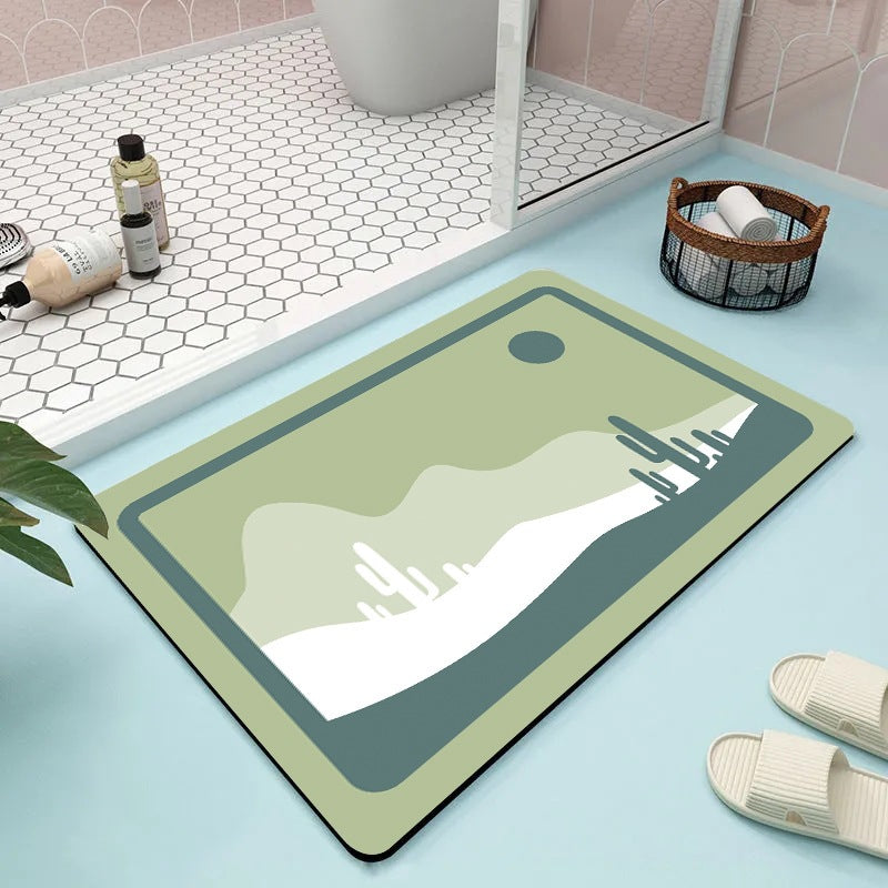 Abstract Floral Bathroom Mat | Kelmera