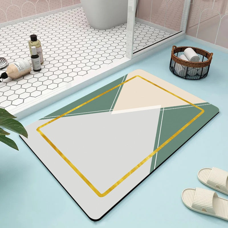 Abstract Floral Bathroom Mat | Kelmera