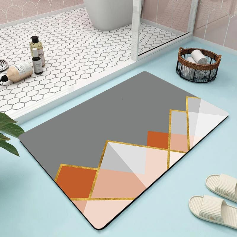 Abstract Floral Bathroom Mat | Kelmera