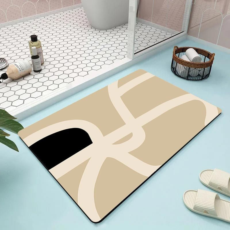 Abstract Floral Bathroom Mat | Kelmera