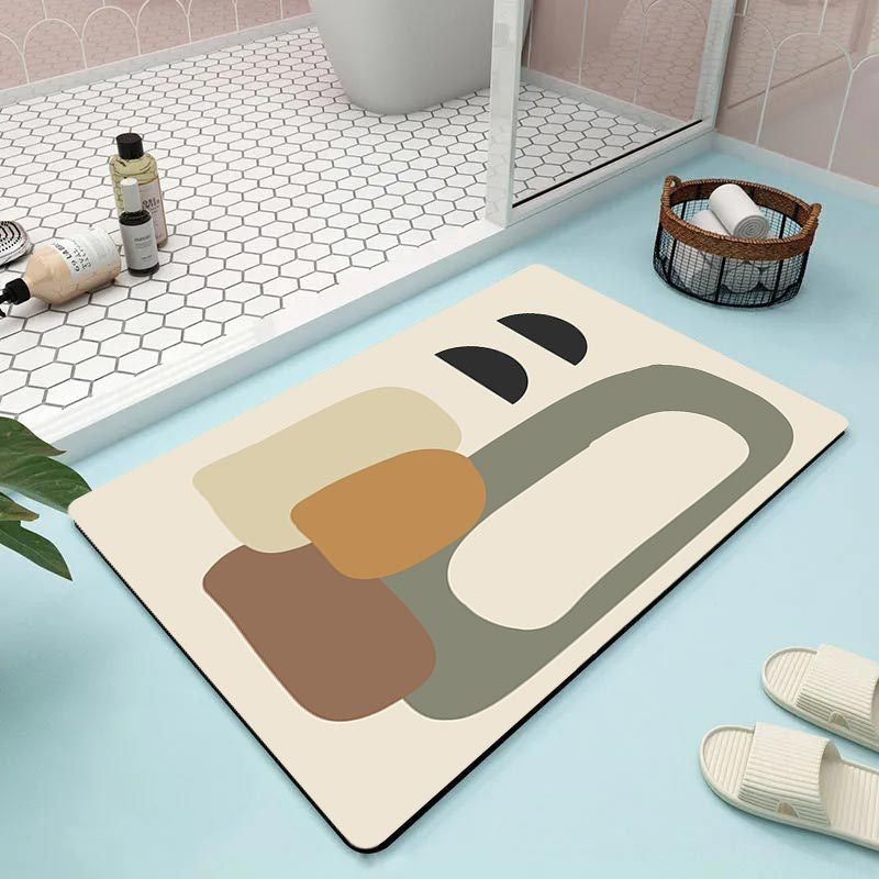 Abstract Floral Bathroom Mat | Kelmera