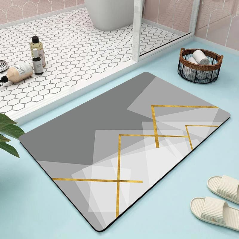 Abstract Floral Bathroom Mat | Kelmera