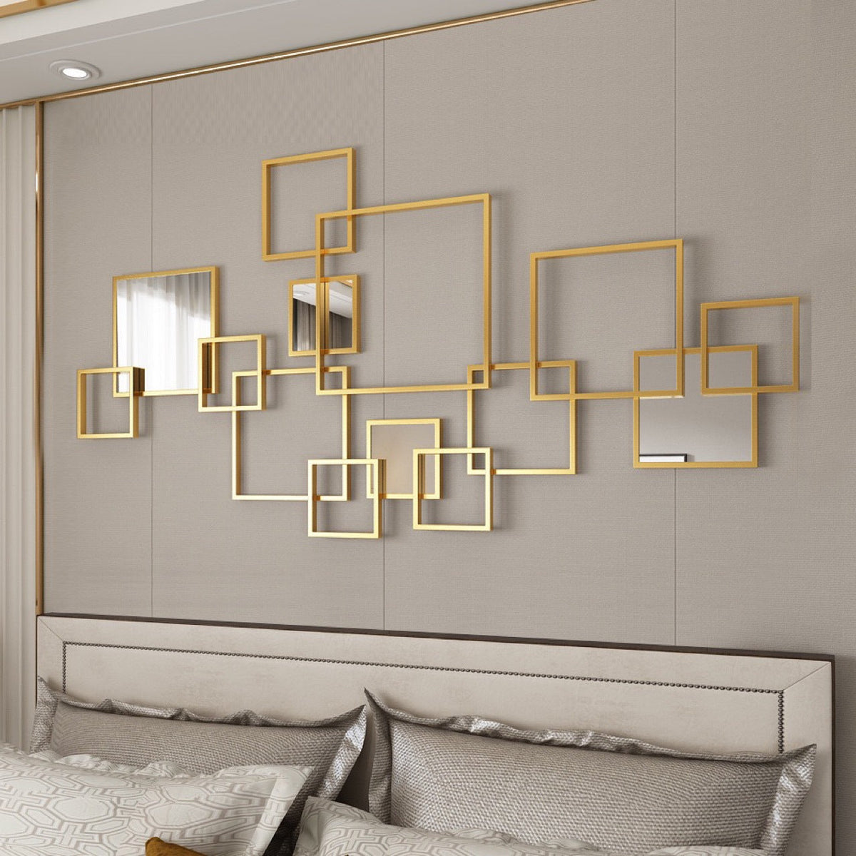 Abstract Geometric Wall Mirror Set | Kelmera