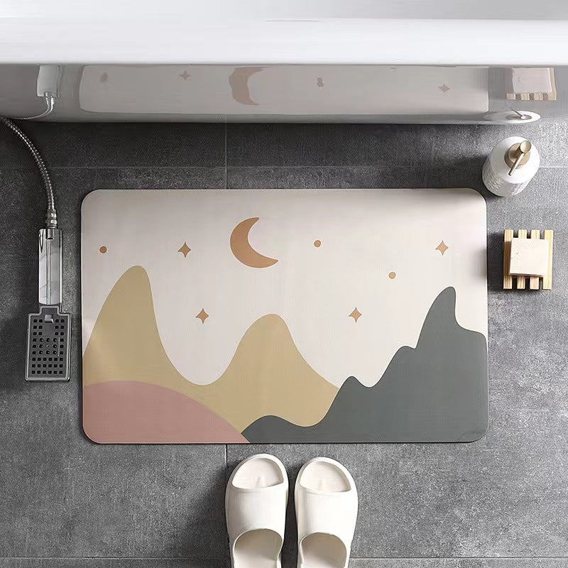 Abstract Landscape Bath Mat | Kelmera