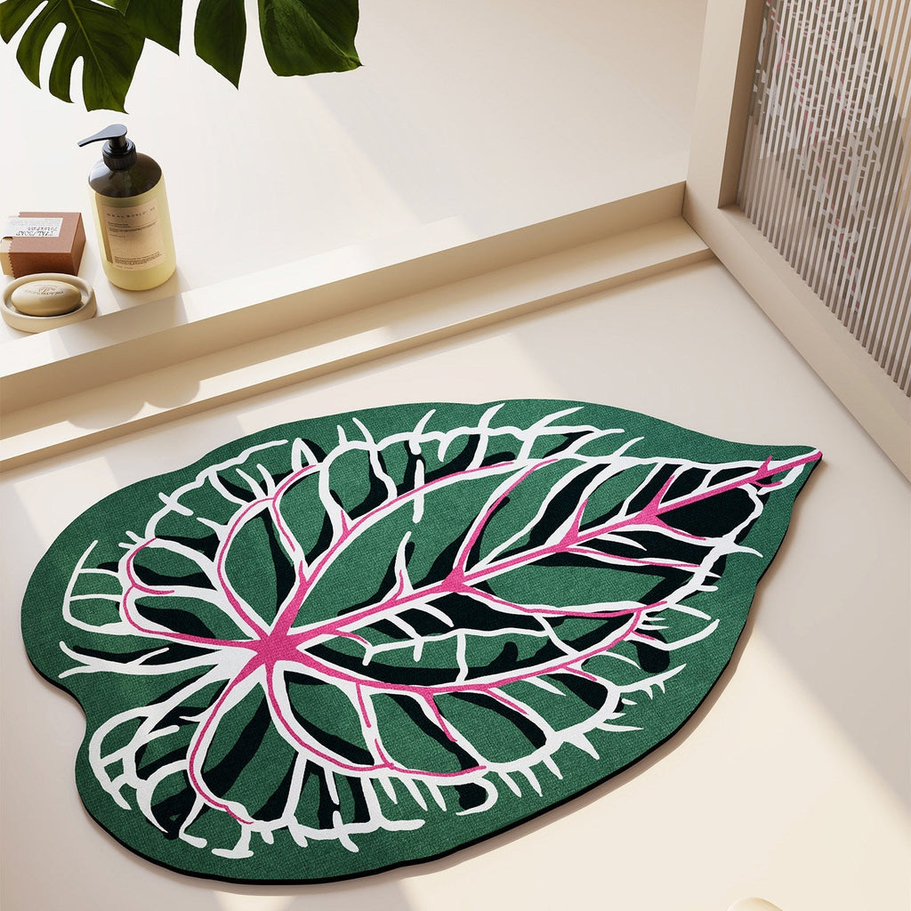 Abstract Leaf Design Area Rug | Kelmera