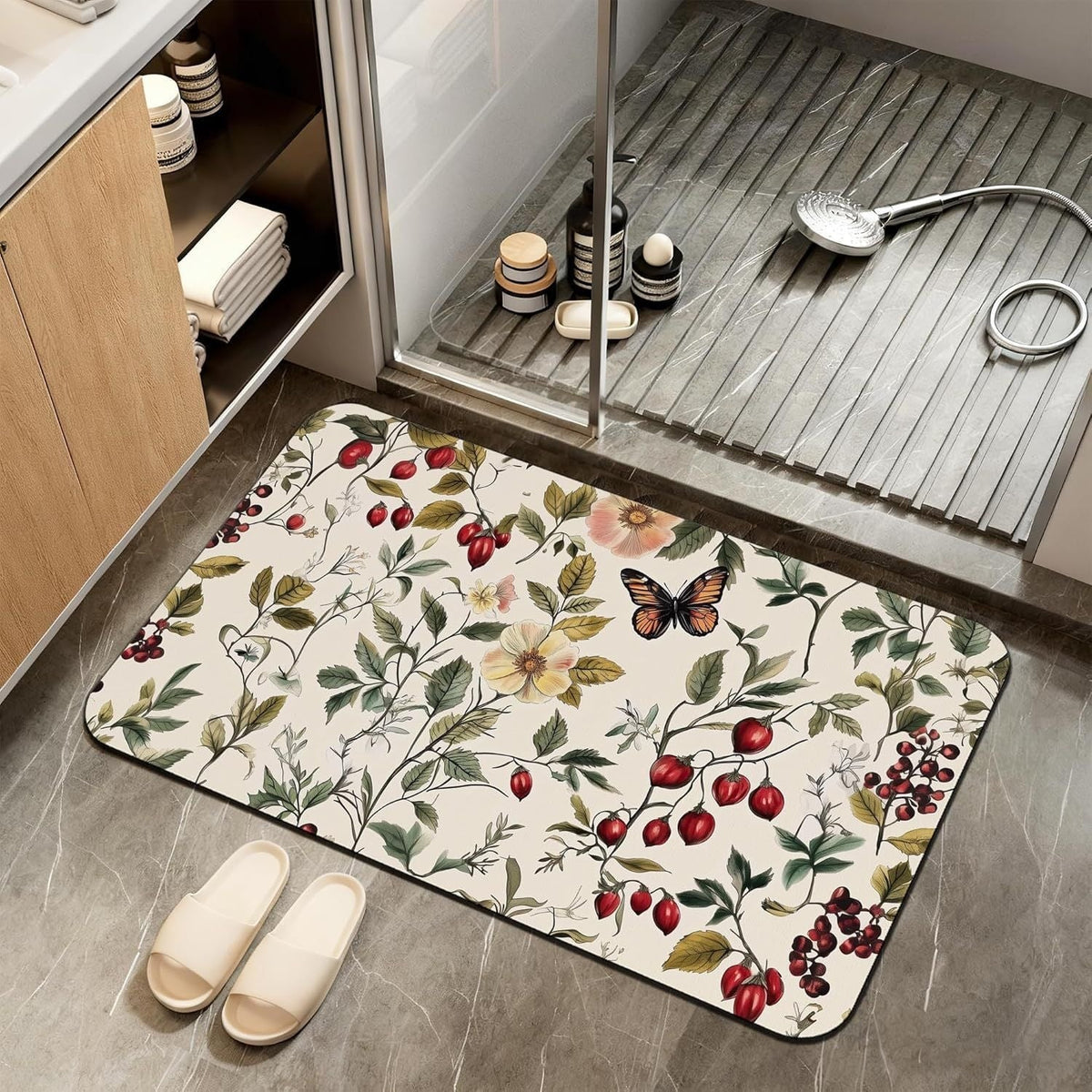 Abstract Marble Design Bath Mat | Kelmera