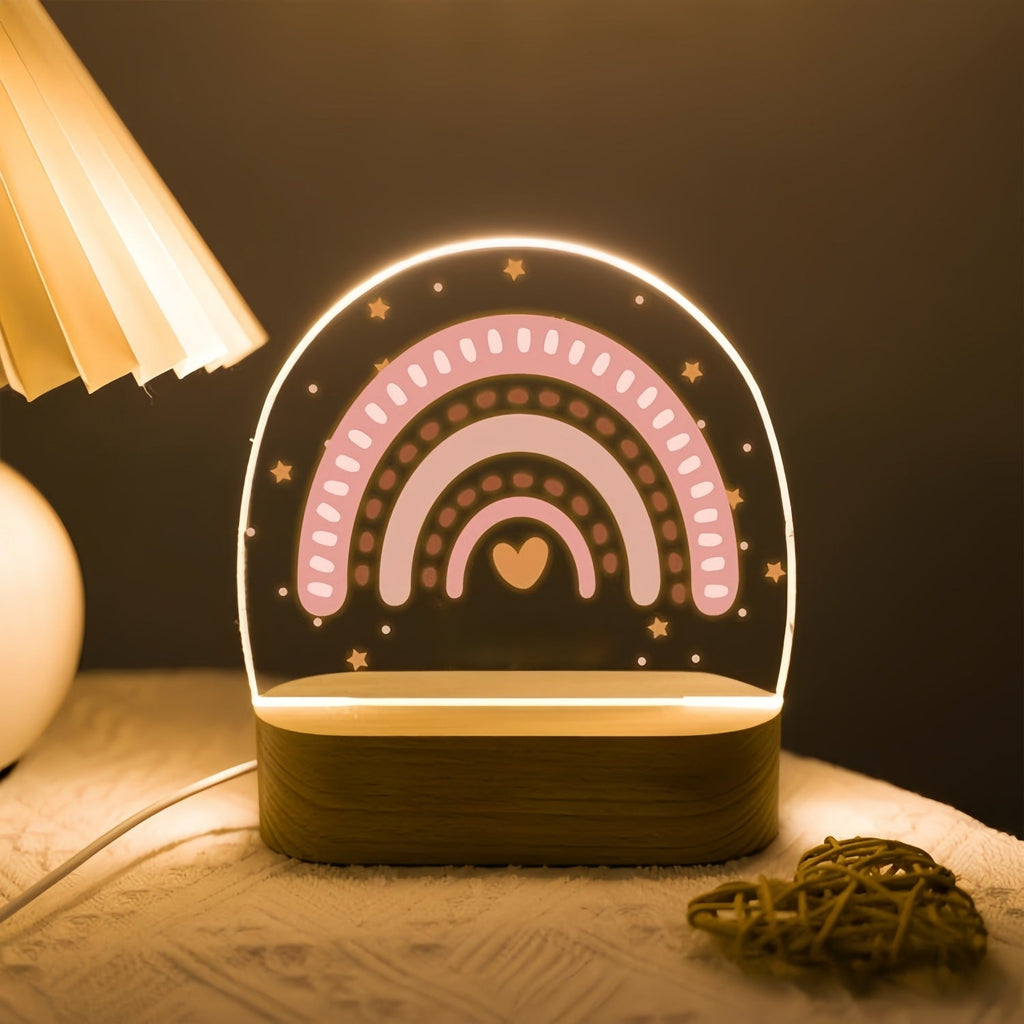 Acrylic LED Rainbow Flower Night Lamp | Kelmera