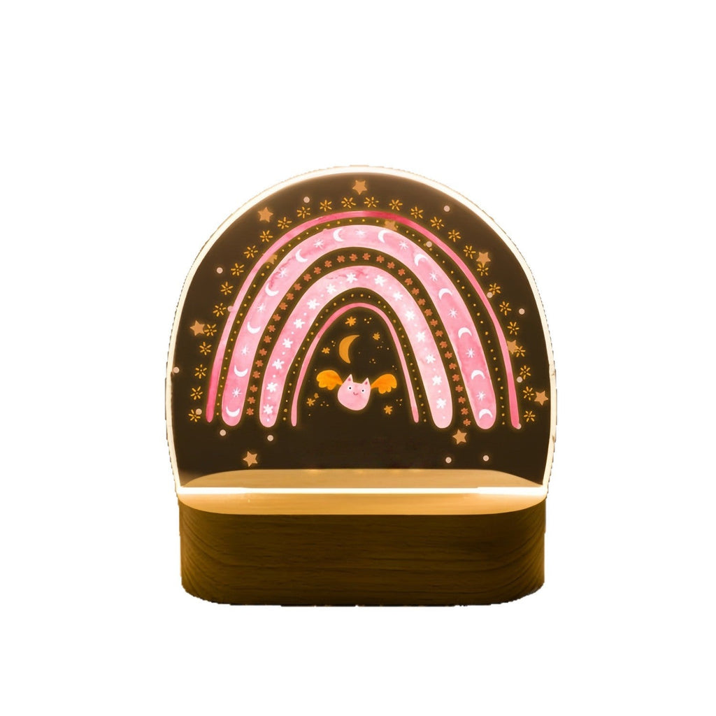Acrylic LED Rainbow Flower Night Lamp | Kelmera