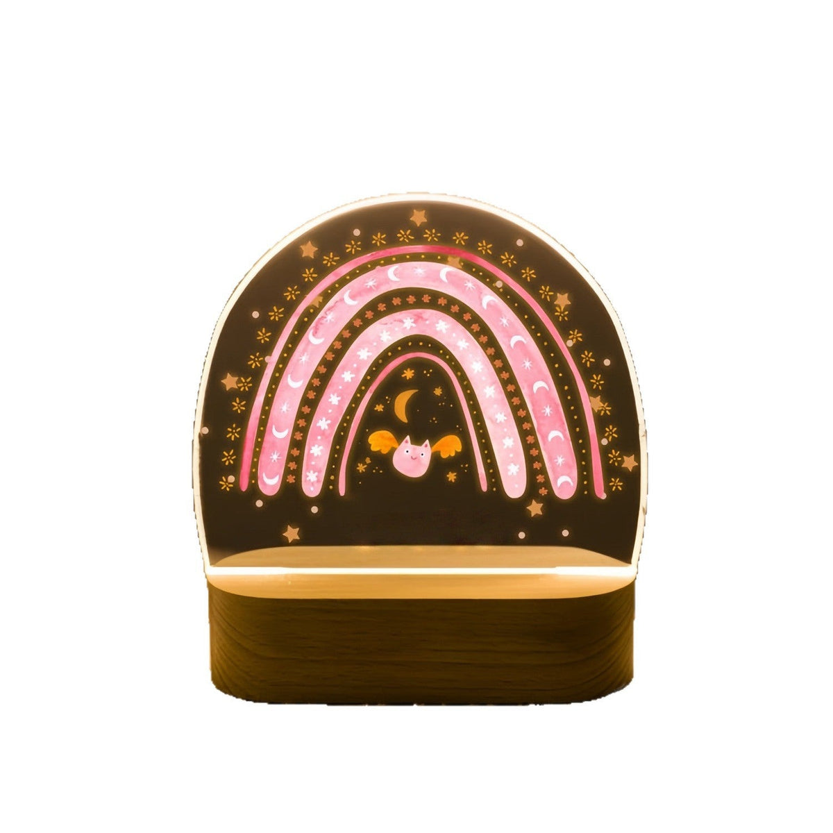 Acrylic LED Rainbow Flower Night Lamp | Kelmera