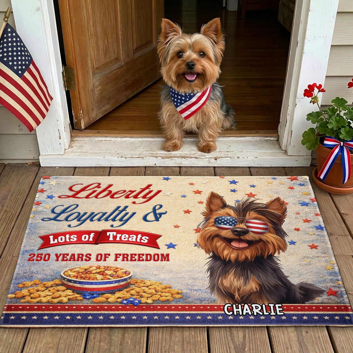 American Flag Themed Doormat | Kelmera