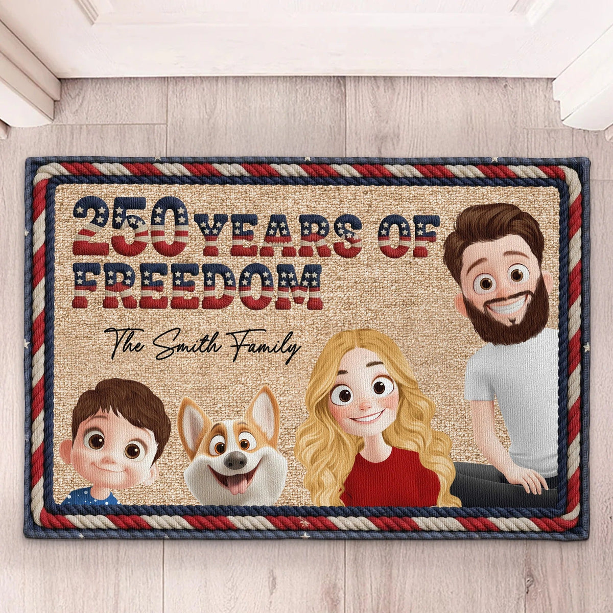 American Flag Themed Doormat | Kelmera