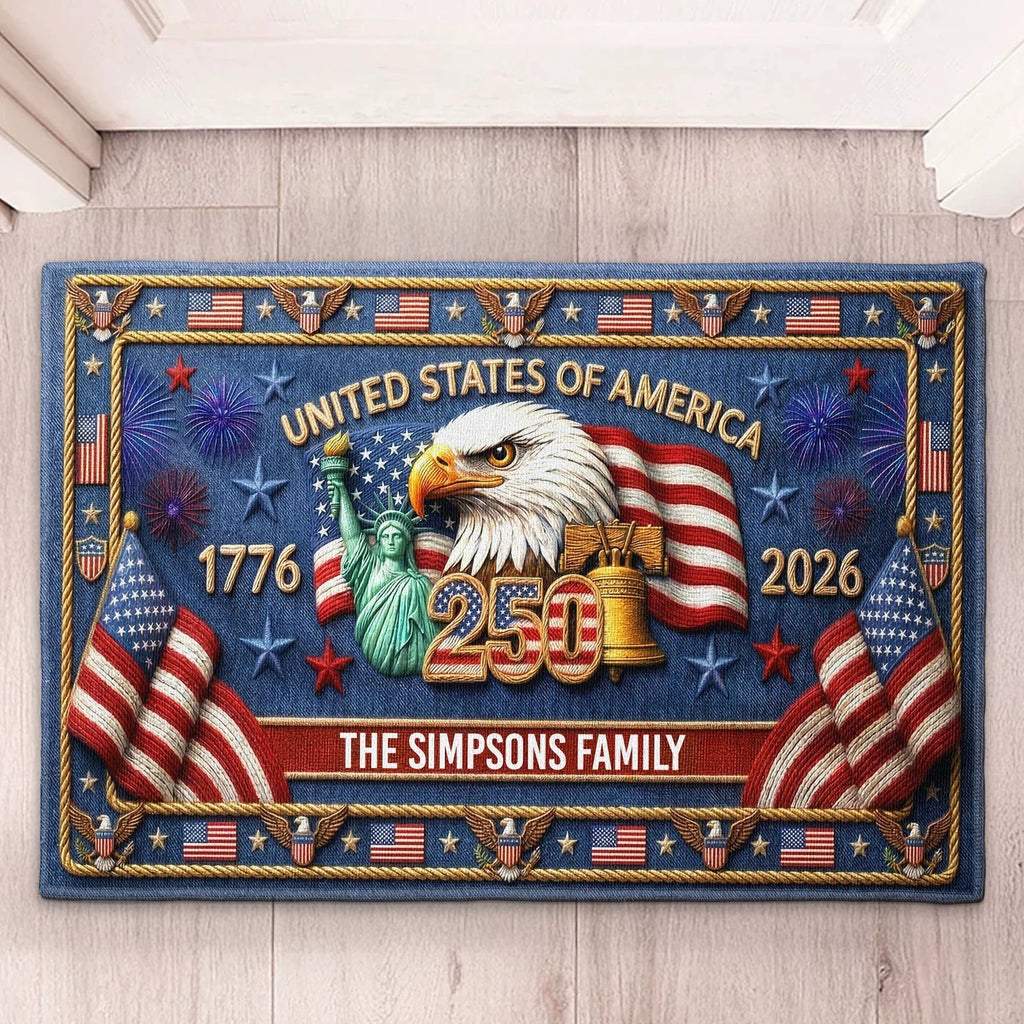 American Flag Themed Doormat | Kelmera