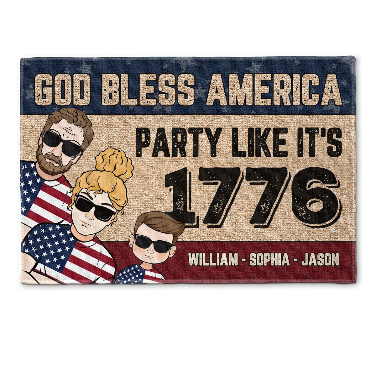 American Flag Themed Doormat | Kelmera
