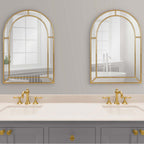 Arched Decorative Wall Mirror Glass Metal | Kelmera