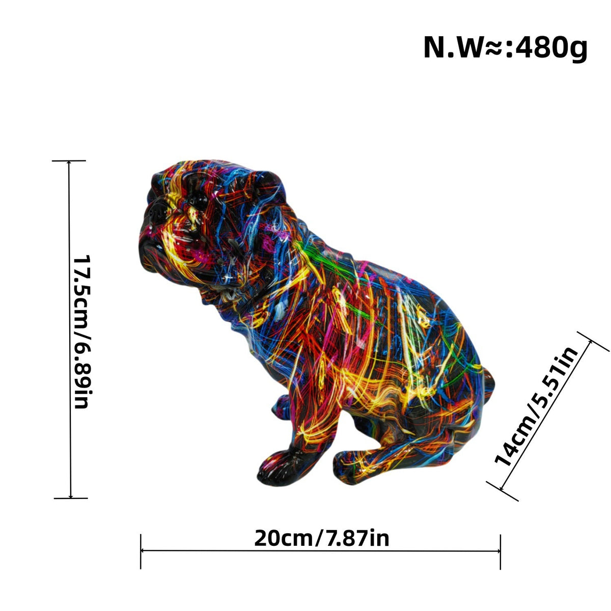 Artful Bulldog Figurine | Kelmera