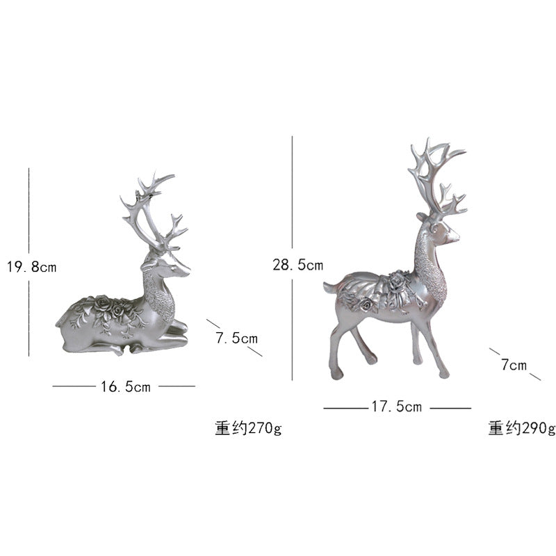 Artful Decorative Figure of a Magnificent Deer with Floral Details | Kelmera