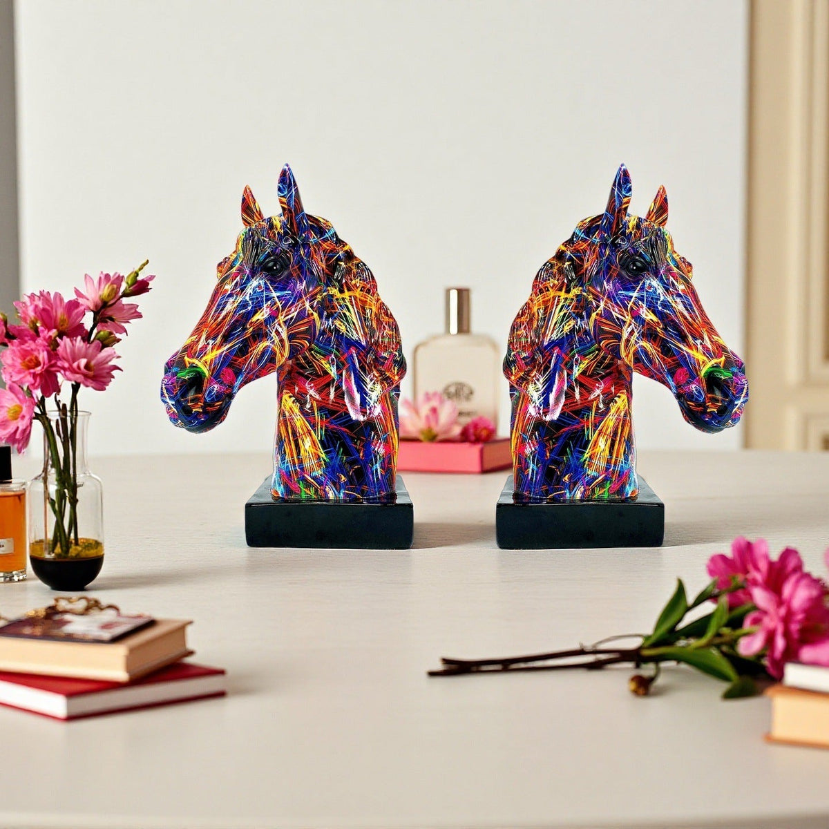 Artful Horse Sculpture made of High-Quality Resin | Kelmera