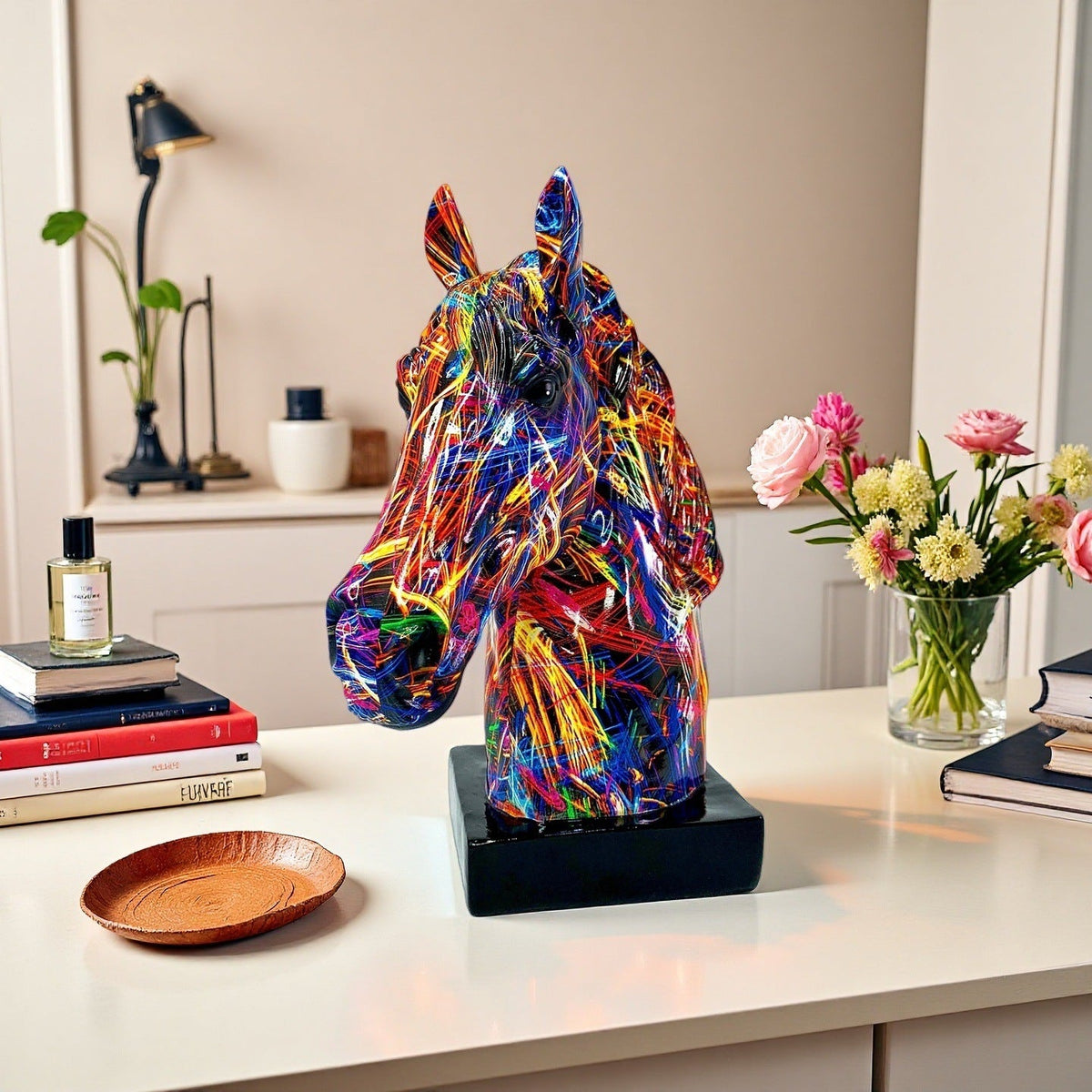 Artful Horse Sculpture made of High-Quality Resin | Kelmera