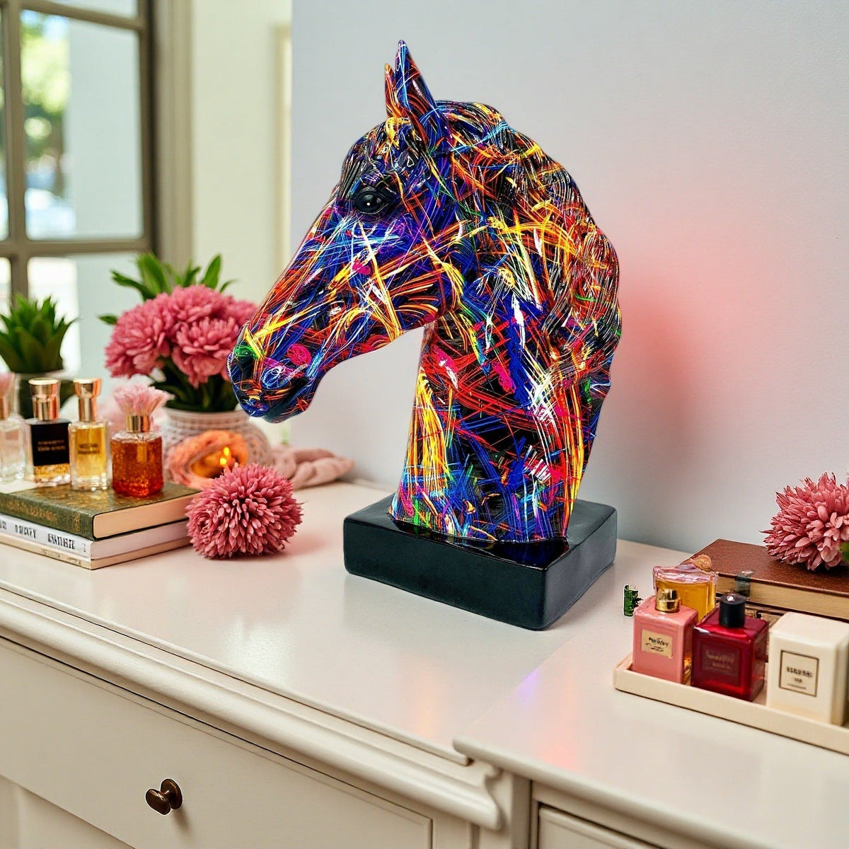 Artful Horse Sculpture made of High-Quality Resin | Kelmera