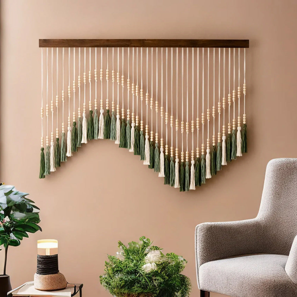 Artful Macrame Wall Hanging with Gradient and Elegant Tassels | Kelmera