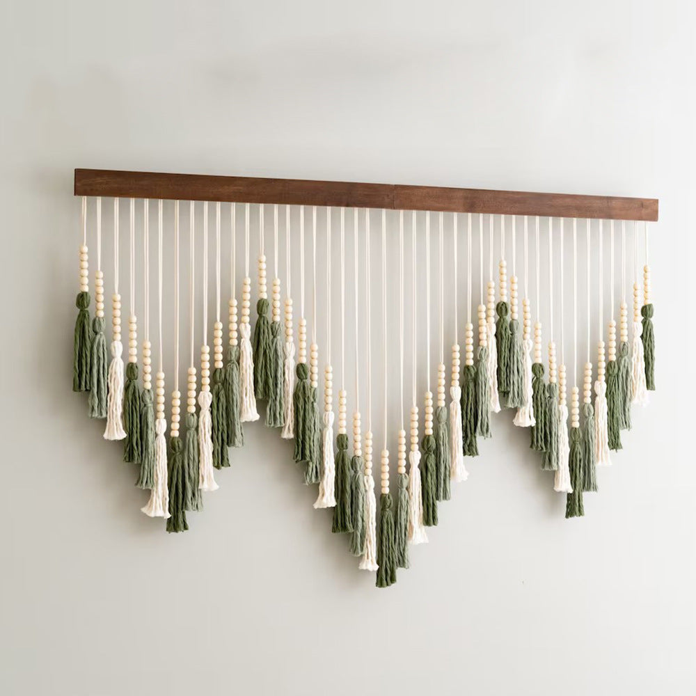 Artful Macrame Wall Hanging with Gradient and Elegant Tassels | Kelmera