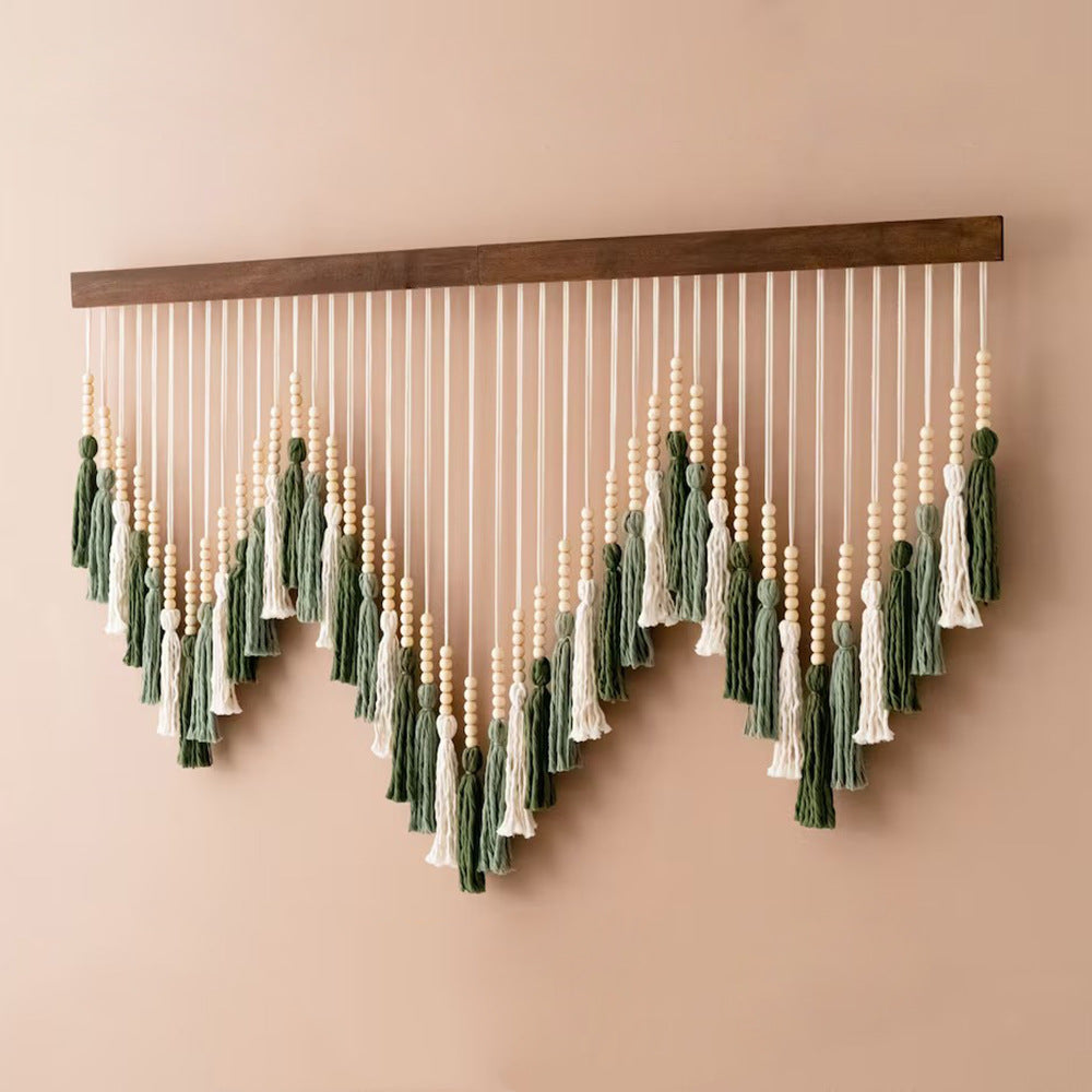 Artful Macrame Wall Hanging with Gradient and Elegant Tassels | Kelmera