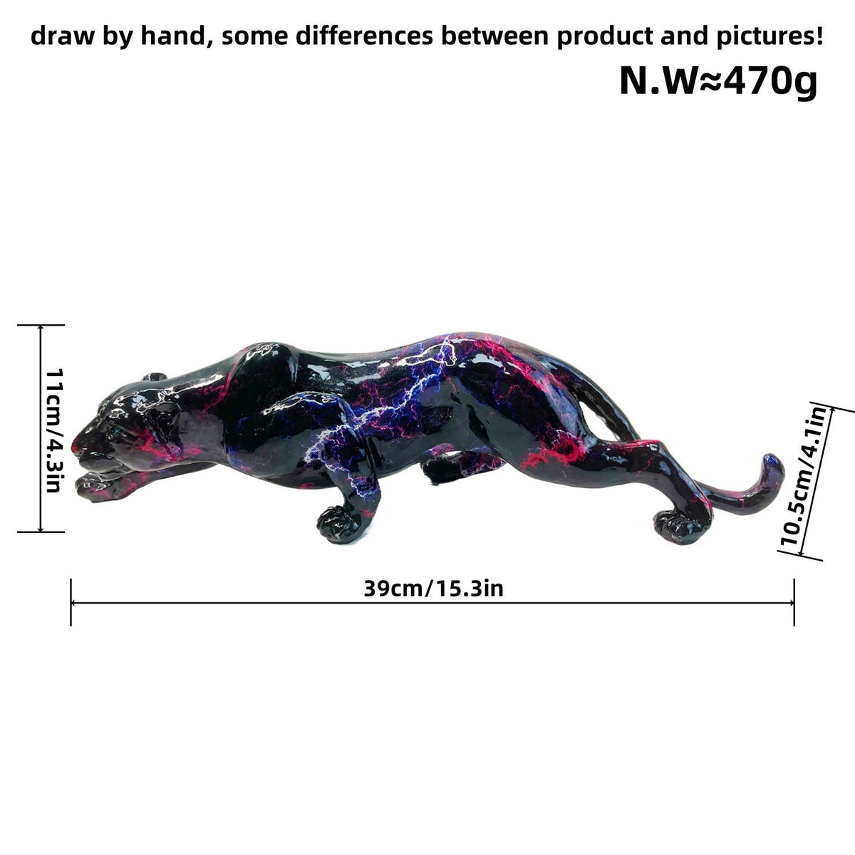 Artful Panther Sculpture made by Hand | Kelmera
