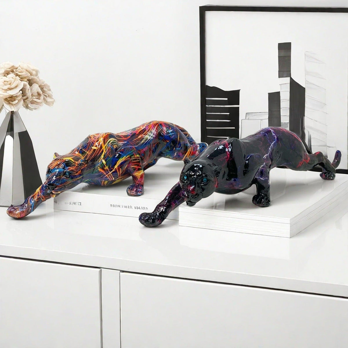 Artful Panther Sculpture made by Hand | Kelmera