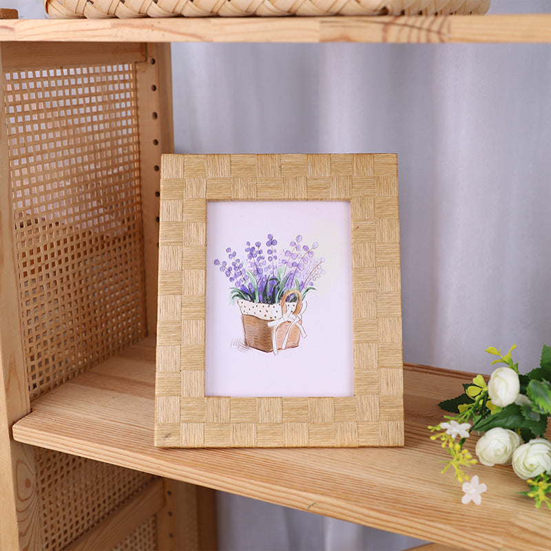 Artful Picture Frame made of Natural Rattan | Kelmera