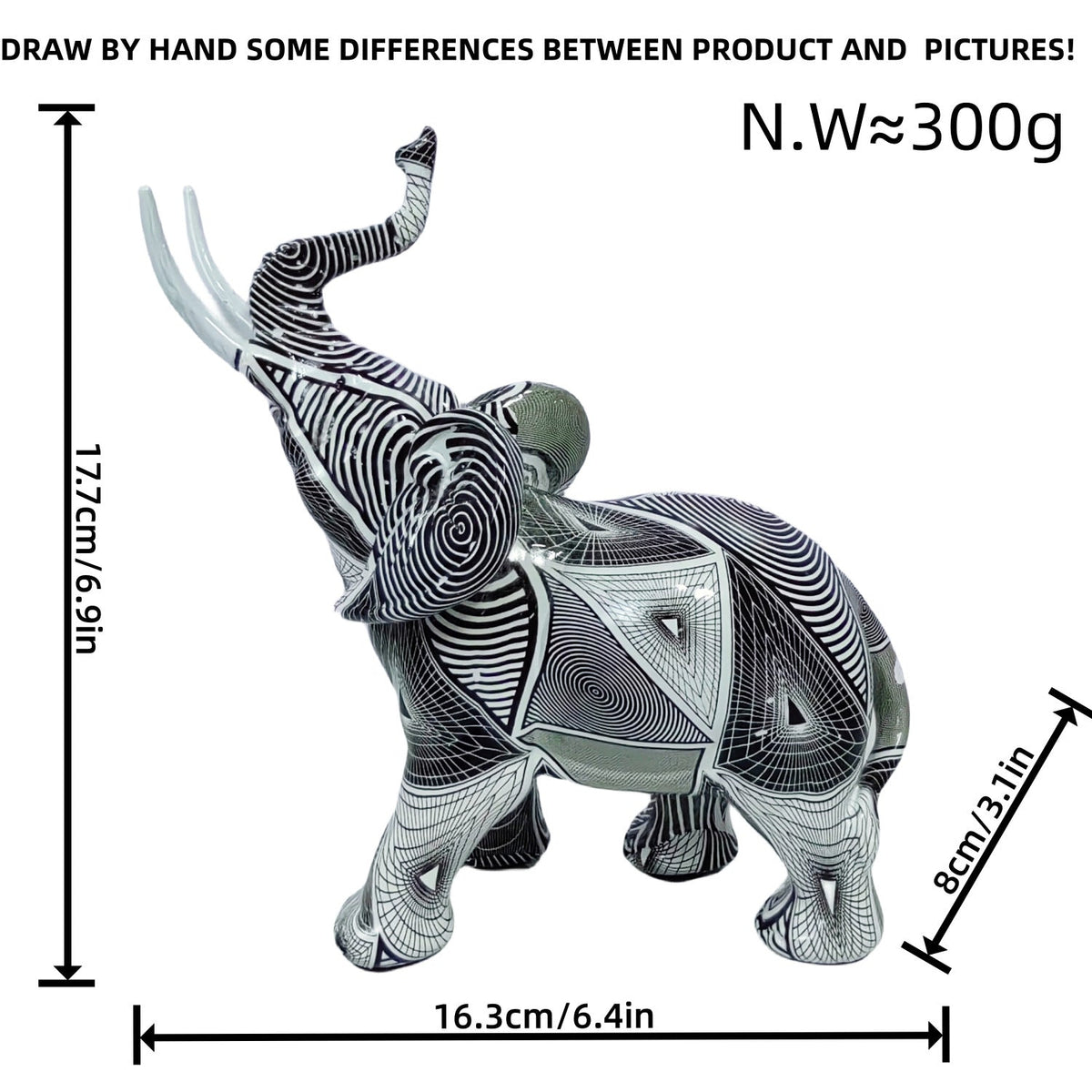 Artfully Designed Elephant Figure | Kelmera