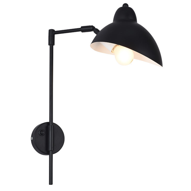 Articulated Wall Lamp with Curved Arm and Adjustable Bell Shade | Kelmera