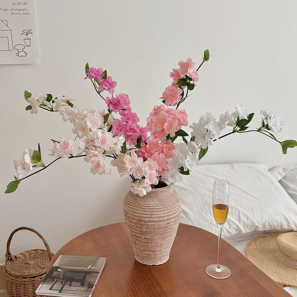 Artificial Cherry Blossom Branch Magenta Champagne | Kelmera