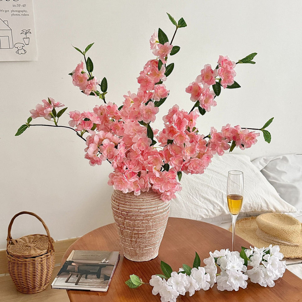Artificial Cherry Blossom Branch Magenta Champagne | Kelmera