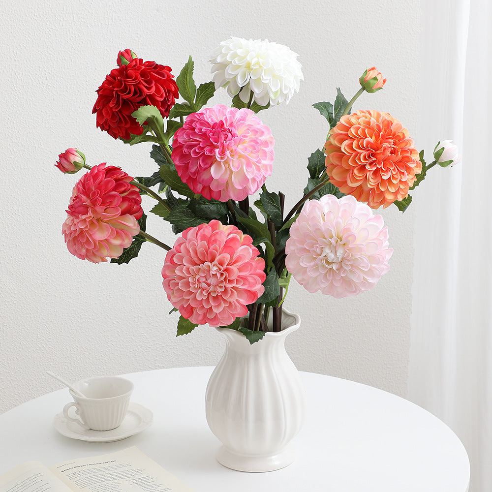 Artificial Dahlia Flower Branch with Realistic Texture | Kelmera