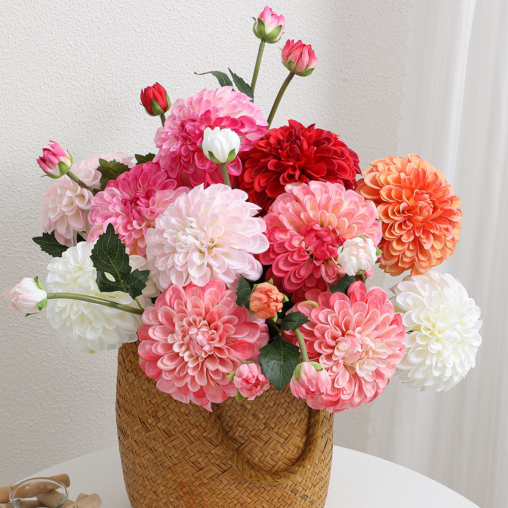 Artificial Dahlia Flower Branch with Realistic Texture | Kelmera