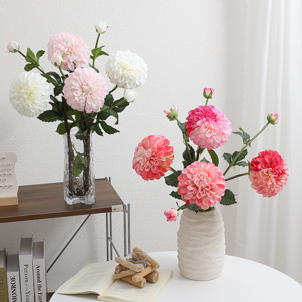 Artificial Dahlia Flower Branch with Realistic Texture | Kelmera
