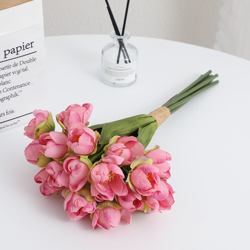 Artificial Flower Bouquet Champagne Pink | Kelmera