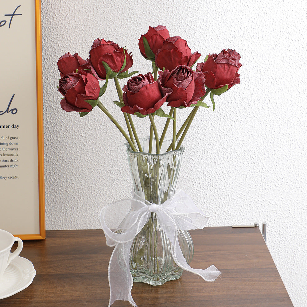 Artificial Flower Bouquet Wine Red Light Lilac | Kelmera