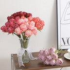 Artificial Flower Bouquet Wine Red Light Lilac | Kelmera