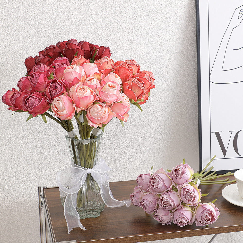 Artificial Flower Bouquet Wine Red Light Lilac | Kelmera