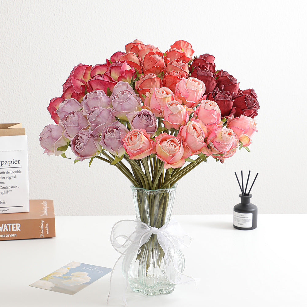 Artificial Flower Bouquet Wine Red Light Lilac | Kelmera