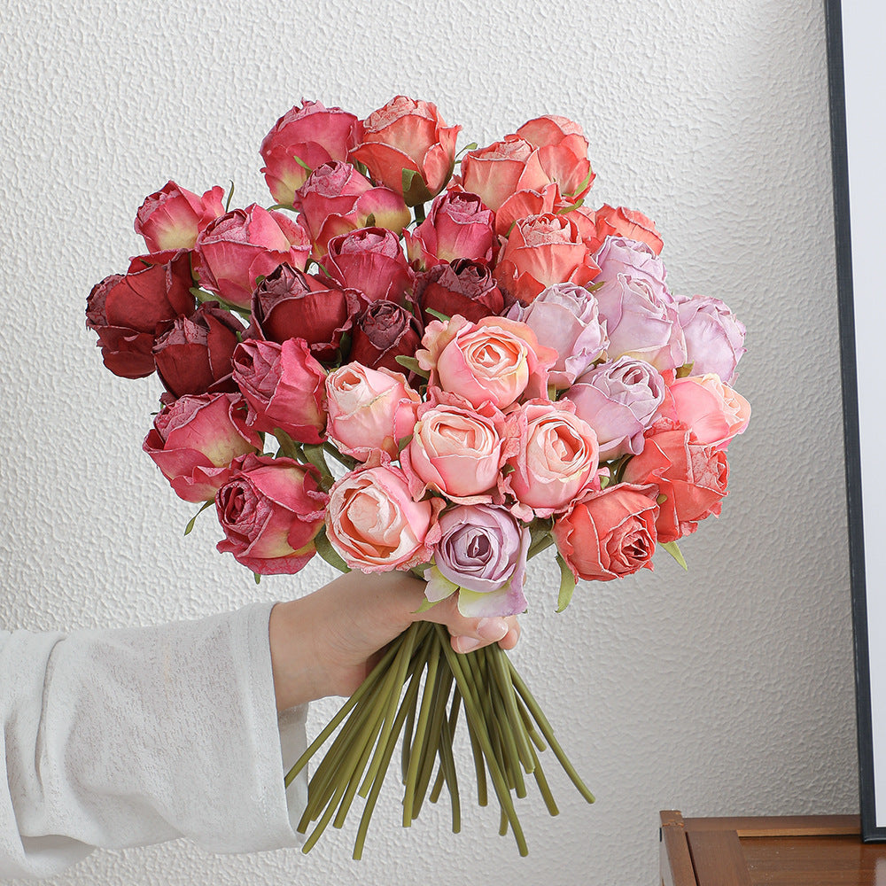 Artificial Flower Bouquet Wine Red Light Lilac | Kelmera