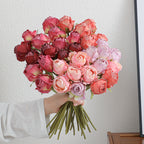 Artificial Flower Bouquet Wine Red Light Lilac | Kelmera