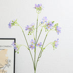 Artificial Flower Branch with Delicate Blue Flowers and Green Berries | Kelmera