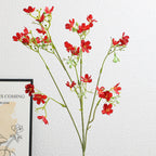 Artificial Flower Branch with Delicate Blue Flowers and Green Berries | Kelmera