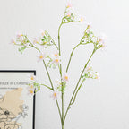 Artificial Flower Branch with Delicate Blue Flowers and Green Berries | Kelmera