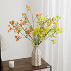 Artificial Flower Branch with Delicate Blue Flowers and Green Berries | Kelmera