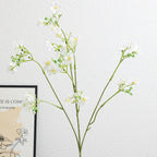 Artificial Flower Branch with Delicate Blue Flowers and Green Berries | Kelmera