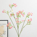 Artificial Flower Branch with Delicate Blue Flowers and Green Berries | Kelmera