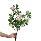 Artificial Flower Branch with Fine Pink Flowers and Vibrant Leaves | Kelmera